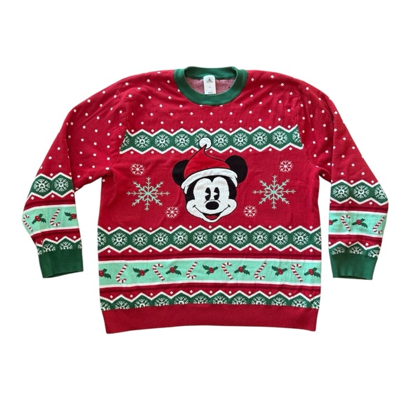 Disney Mickey Mouse Women's Fair Isle Christmas Sweater Size 3X - Picture 1 of 15